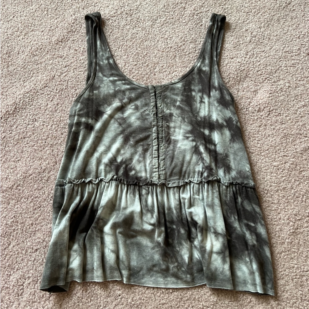 Grey American Eagle Tie Dye Tank Top